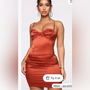 Fashion Nova Sierra Satin Mini Dress